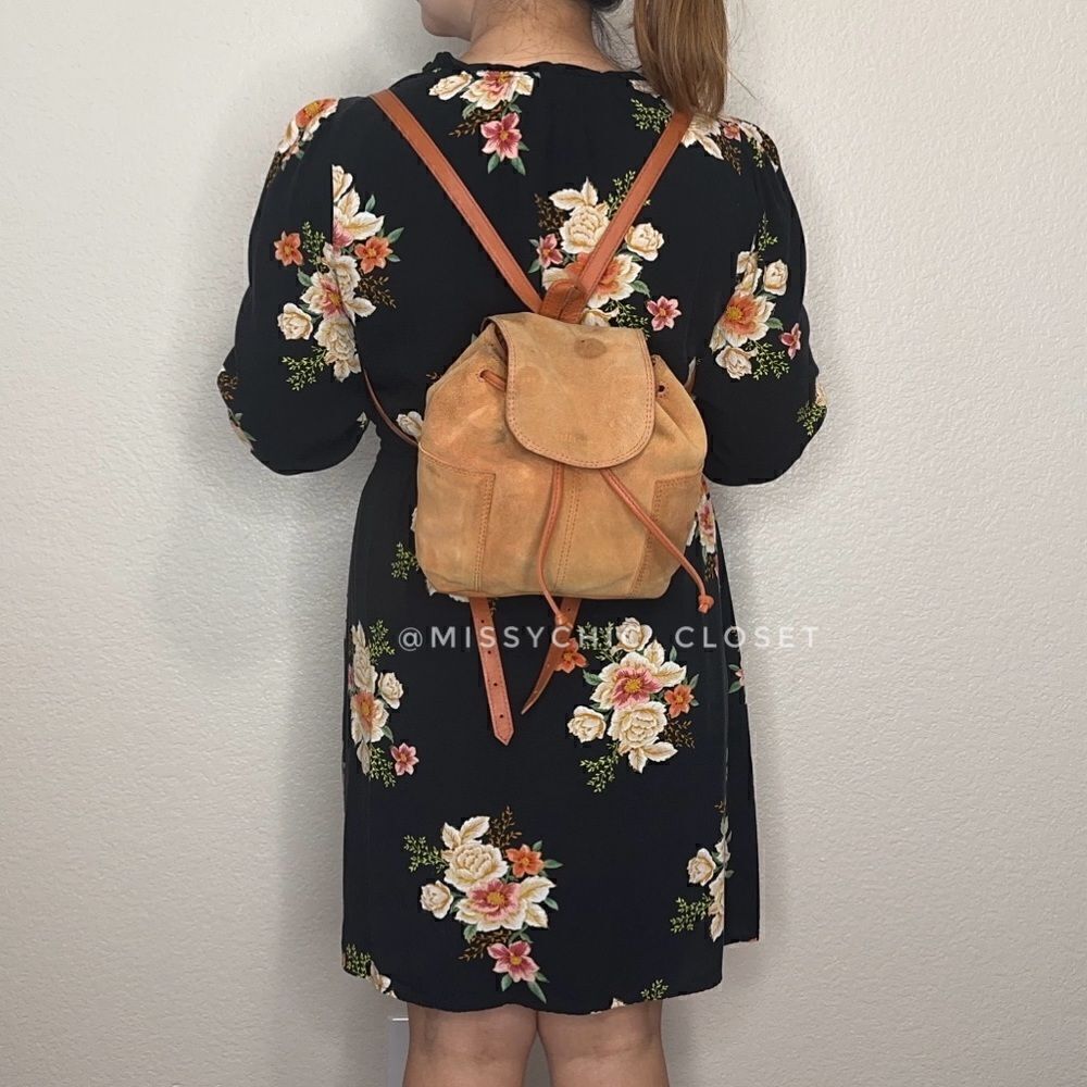 Urban Outfitters 100% Brown Suede Leather Backpack
